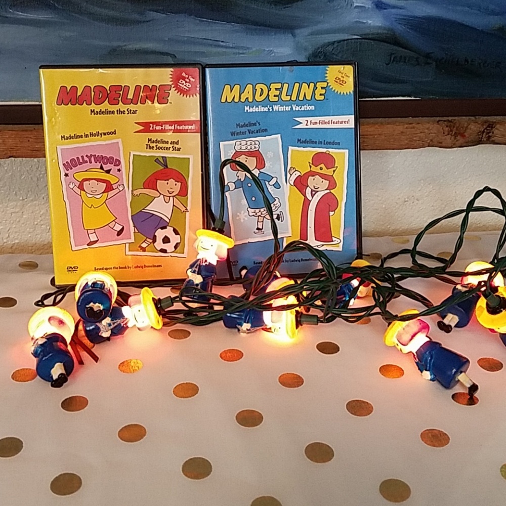 Collectable Madeline string lights with 2 dvds
